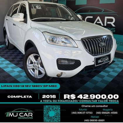 LIFAN X60 1.8 VIP 16V GASOLINA 4P MANUAL